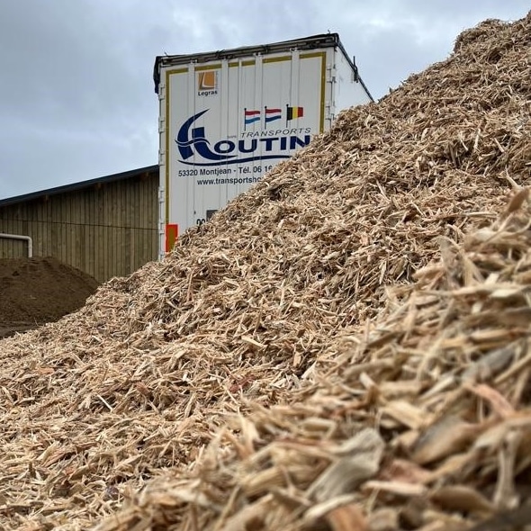 Camion Transport Houtin de transport de copeaux de bois