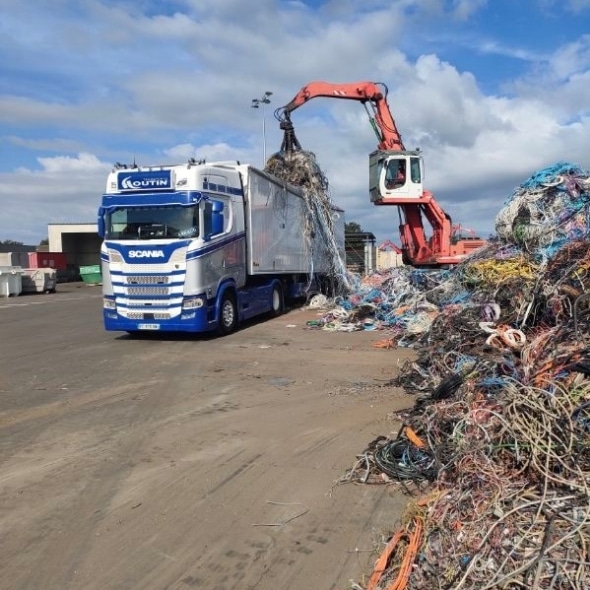 Camion Transport Houtin de transport de déchets